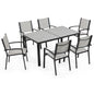 FORTIA 7pc Outdoor Dining Furniture Set Table and Chairs Setting for Outside - Furniture > Outdoor > Outdoor Dining Sets
