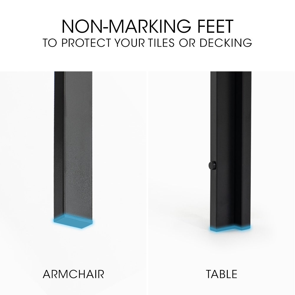 FORTIA 7pc Outdoor Dining Furniture Set Table and Chairs Setting for Outside - Furniture > Outdoor > Outdoor Dining Sets