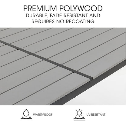 FORTIA 7pc Outdoor Dining Furniture Set Table and Chairs Setting for Outside - Furniture > Outdoor > Outdoor Dining Sets