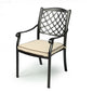 Fiji Metal Outdoor Dining chair with cushions (1 pair) - Furniture > Outdoor > Outdoor Chairs