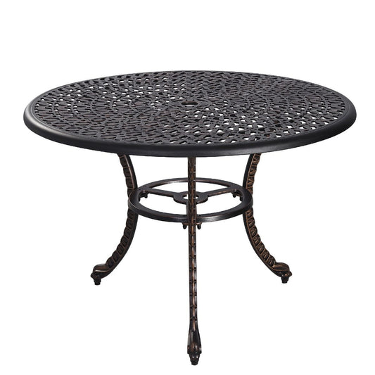 Bronze cast aluminium dining table - bronze - 100cm x 100cm x 72cm Australia