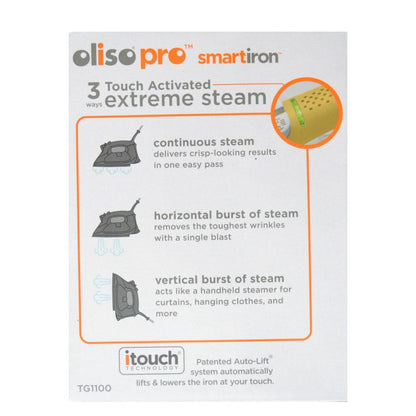AU Plug Oliso Pro Iron iTouch Smart Technology Clothes Steamer Quilting TG1100 - Appliances > Washers Dryers & Irons >