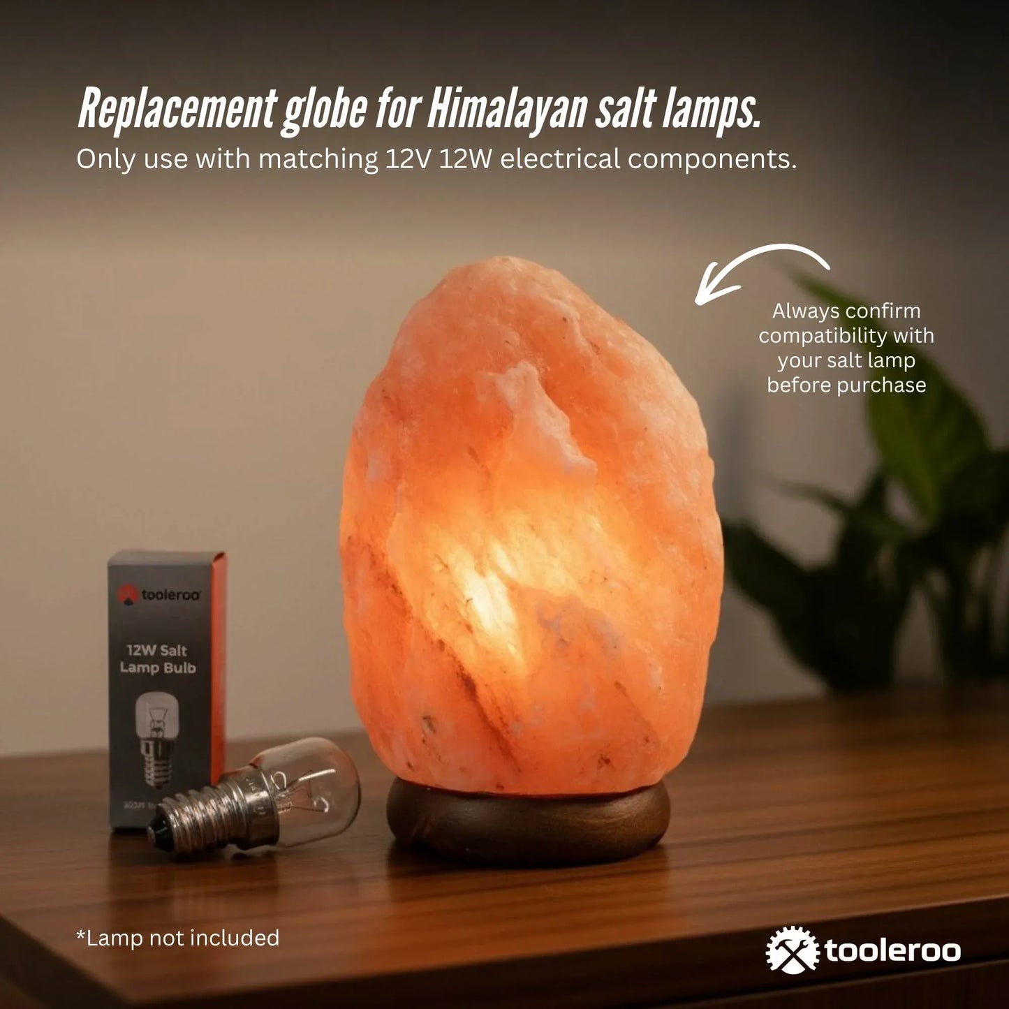 Tooleroo Salt Lamp Bulb E14 - Replacement Globe for Himalayan 12V Lamp