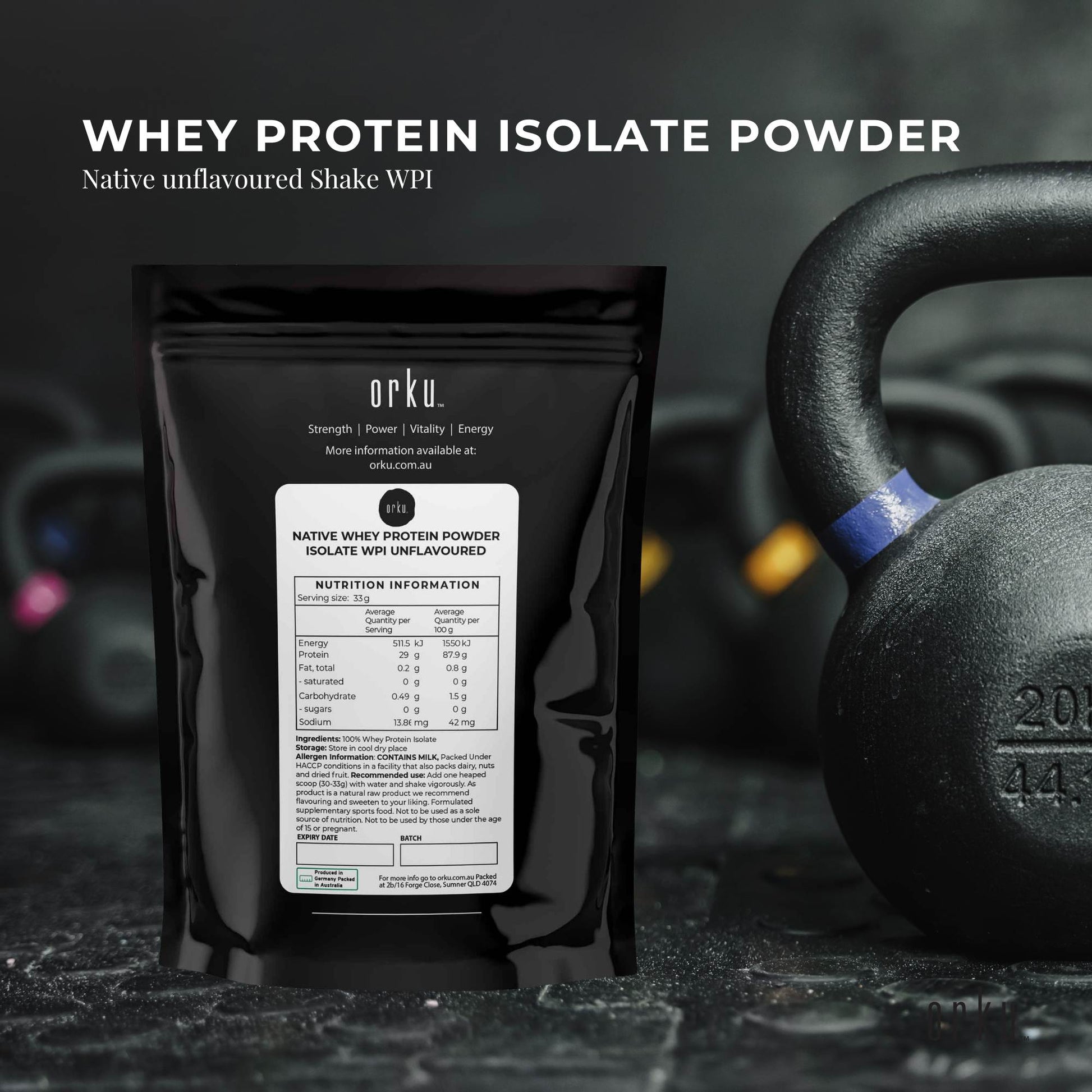 1Kg Native Unflavoured Whey Protein Isolate Powder - Shake WPI Supplement - Health & Beauty > Nutrition & Supplements >