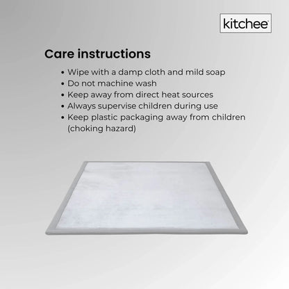Kitchee Foam Floor Mat 200x200cm - Padded Thick Deep Soft Tatami Style Rug Grey