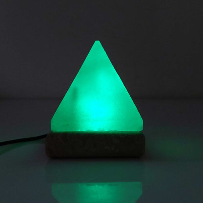 USB Colour Changing Salt Himalayan Lamp - Pyramid Shape Pink Rock LED Light - Home & Garden > Lighting > Table Lamps