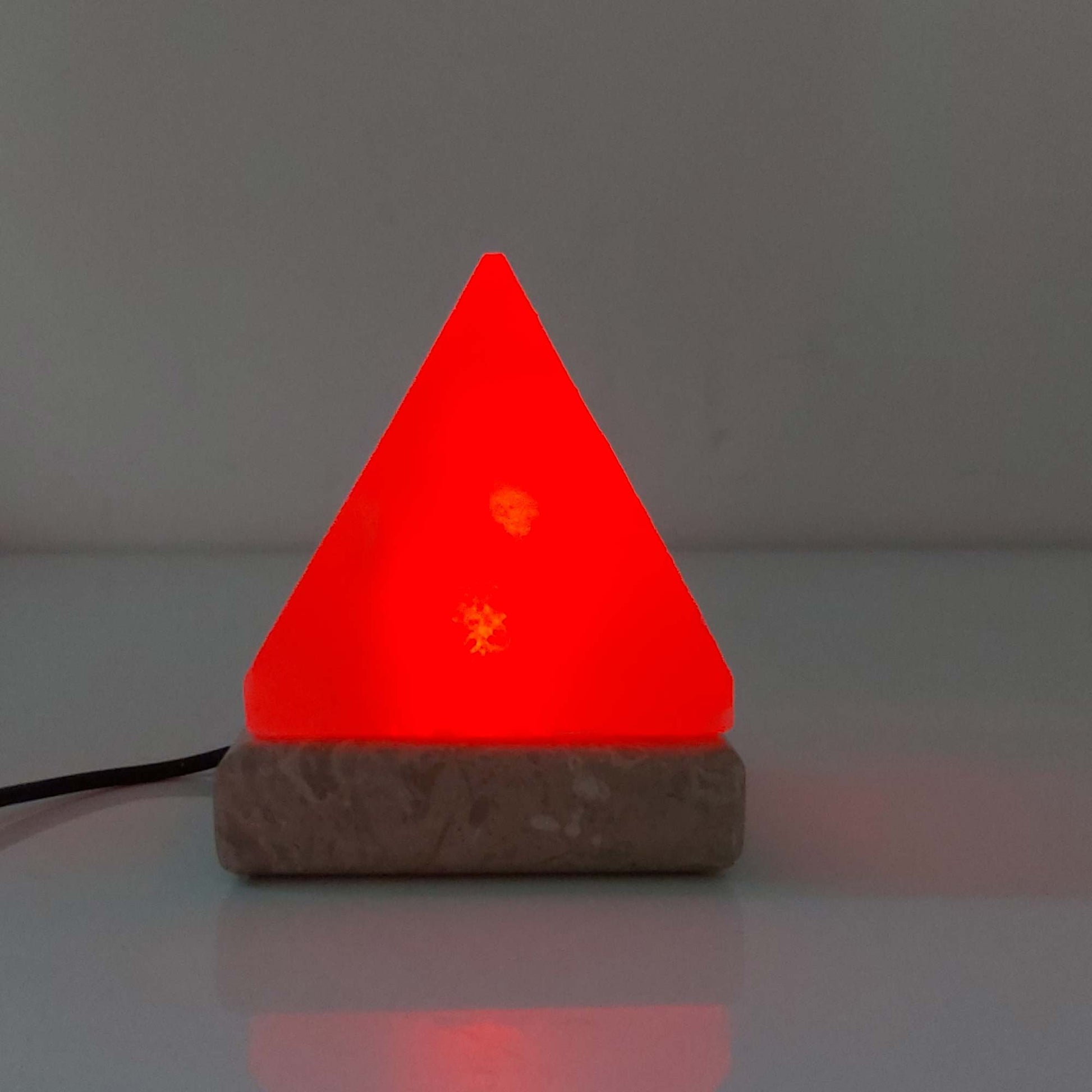 USB Colour Changing Salt Himalayan Lamp - Pyramid Shape Pink Rock LED Light - Home & Garden > Lighting > Table Lamps