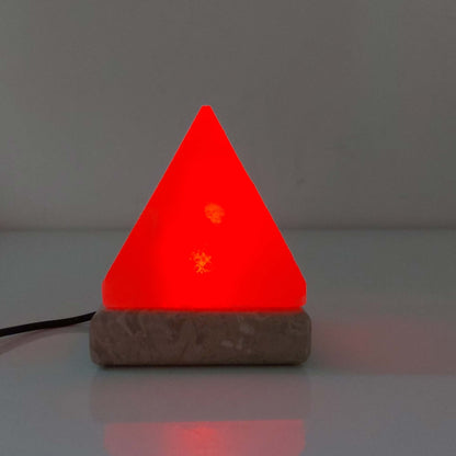 USB Colour Changing Salt Himalayan Lamp - Pyramid Shape Pink Rock LED Light - Home & Garden > Lighting > Table Lamps