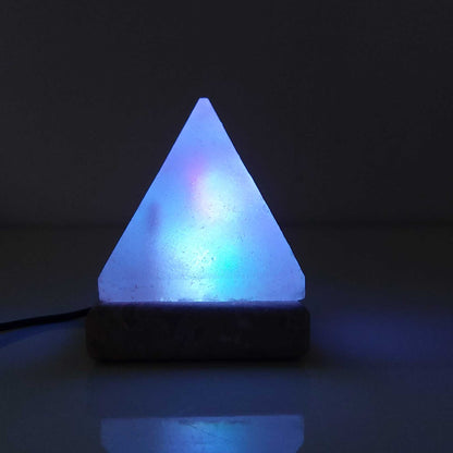 USB Colour Changing Salt Himalayan Lamp - Pyramid Shape Pink Rock LED Light - Home & Garden > Lighting > Table Lamps