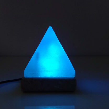 USB Colour Changing Salt Himalayan Lamp - Pyramid Shape Pink Rock LED Light - Home & Garden > Lighting > Table Lamps