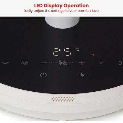 Dimplex Heat and Cool Air Circulator Pedestal Fan with LED Display and Timer
