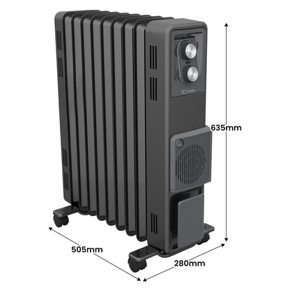 Dimplex Oil Free 2.4kW Column Heater w/ Thermostat and Turbo Fan in Black