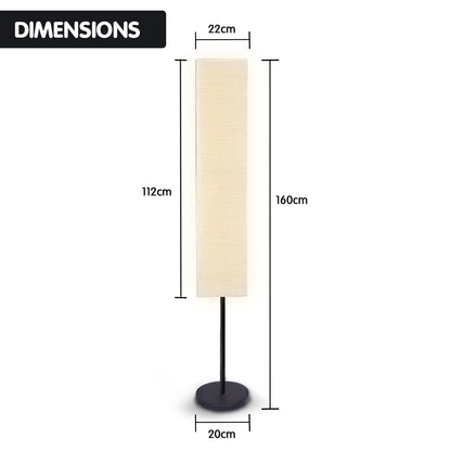Sarantino Metal Floor Lamp with White Paper Wrinkle Shade Light Stand Home & Garden > Lighting > Night Lights & Ambient