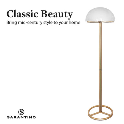 Sarantino Metal Floor Lamp with White Acrylic Shade by Sarantino - Home & Garden > Lighting > Table Lamps