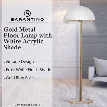 Sarantino Metal Floor Lamp with White Acrylic Shade by Sarantino - Home & Garden > Lighting > Table Lamps