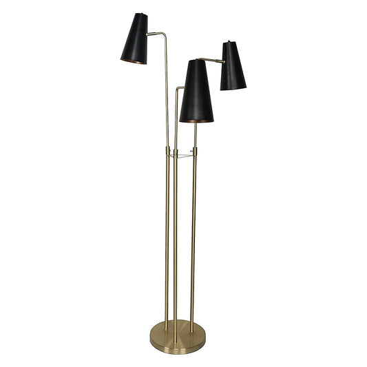 Sarantino Three Metal Shade Floor Lamp - Home & Garden > Lighting > Table Lamps