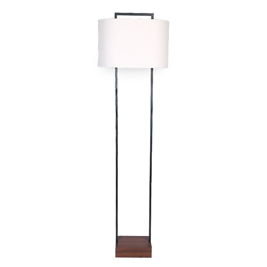 Sarantino Wood Floor Lamp in Cherry Finish - Home & Garden > Lighting > Table Lamps