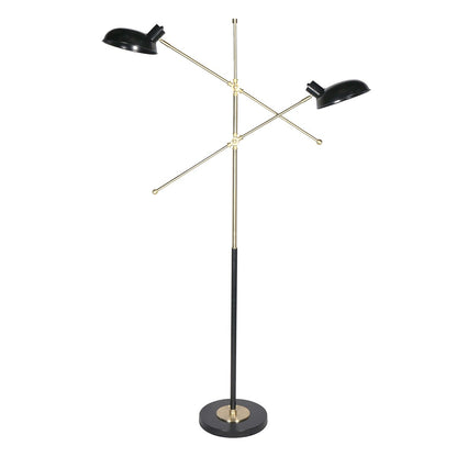 Sarantino Adjustable Two Light Lamp Black and Gold Finish - Home & Garden > Lighting > Night Lights & Ambient Lighting