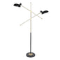 Sarantino Adjustable Two Light Lamp Black and Gold Finish - Home & Garden > Lighting > Night Lights & Ambient Lighting