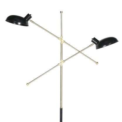 Sarantino Adjustable Two Light Lamp Black and Gold Finish - Home & Garden > Lighting > Night Lights & Ambient Lighting