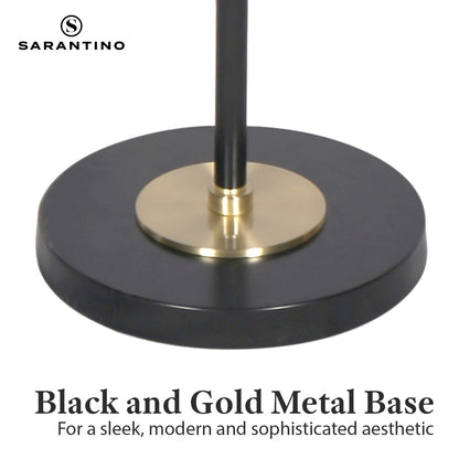 Sarantino Adjustable Two Light Lamp Black and Gold Finish - Home & Garden > Lighting > Night Lights & Ambient Lighting