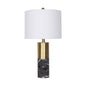 Sarantino Metal and Marble Table Lamp in Black Home & Garden > Lighting > Table Lamps