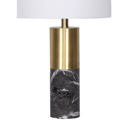 Sarantino Metal and Marble Table Lamp in Black Home & Garden > Lighting > Table Lamps