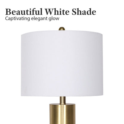 Sarantino Metal and Marble Table Lamp in Black Home & Garden > Lighting > Table Lamps
