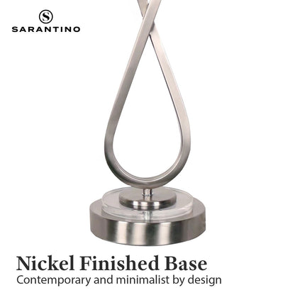 Sarantino Contemporary Table Lamp In Nickel Finish Home & Garden > Lighting > Table Lamps