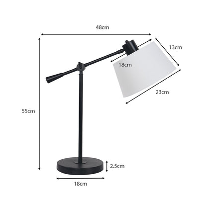 Sarantino Adjustable Metal Table Lamp In Black Home & Garden > Lighting > Table Lamps