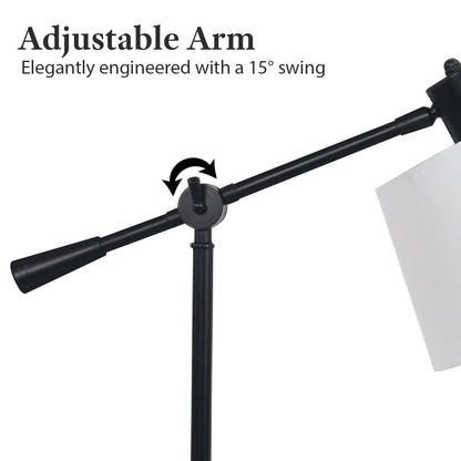 Sarantino Adjustable Metal Table Lamp In Black Home & Garden > Lighting > Table Lamps