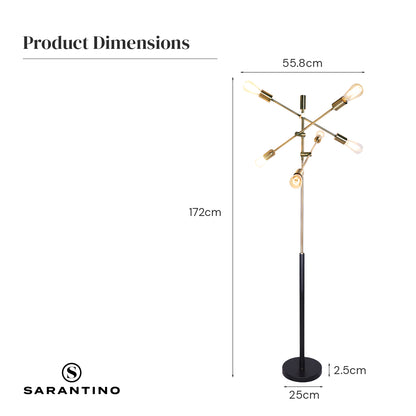 6-Light Metal Sputnik Floor Lamp