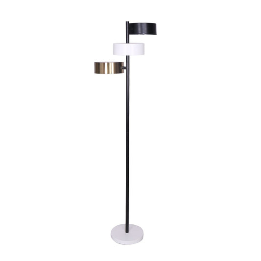 Sarantino Metal Floor Lamp with 3 Swirl Shades - Home & Garden > Lighting > Night Lights & Ambient Lighting