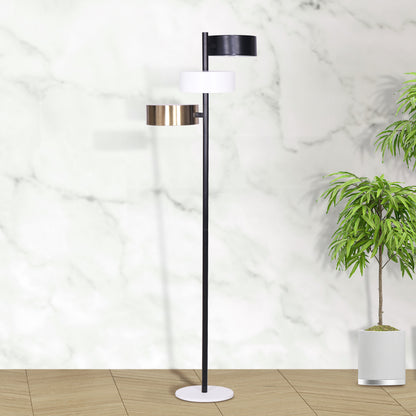 Sarantino Metal Floor Lamp with 3 Swirl Shades - Home & Garden > Lighting > Night Lights & Ambient Lighting