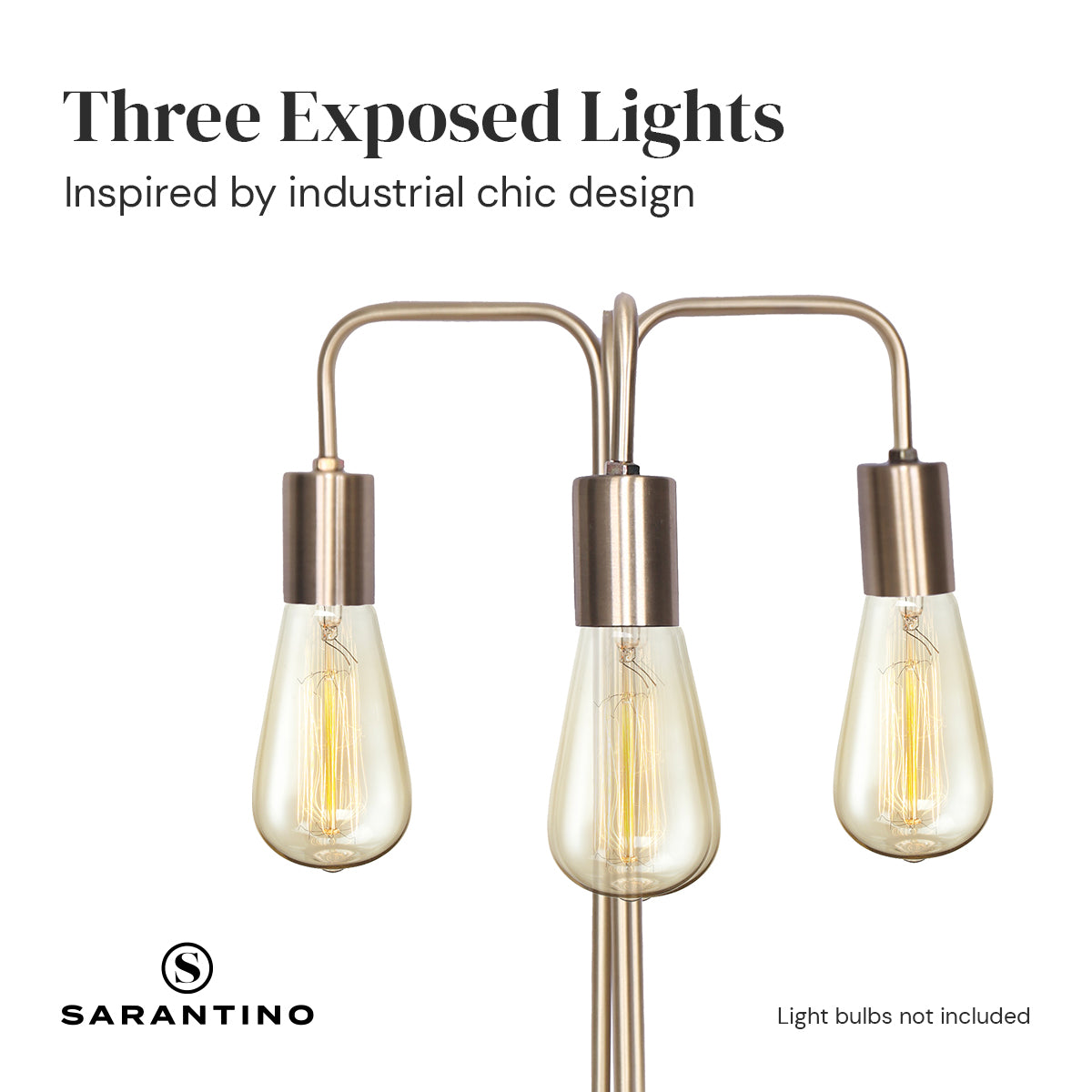 Sarantino Exposed Bulb Industrial Table Lamp Home & Garden > Lighting > Table Lamps