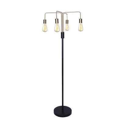 Sarantino Modern Exposed Bulb 4-Arm Industrial Light Floor Lamp - Home & Garden > Lighting > Night Lights & Ambient
