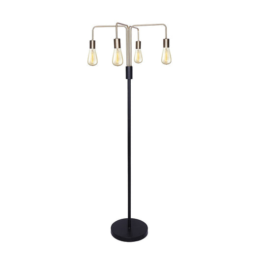 Sarantino Modern Exposed Bulb 4-Arm Industrial Light Floor Lamp - Home & Garden > Lighting > Night Lights & Ambient