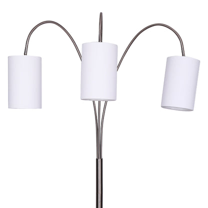 Sarantino 3-Light Metal Arc Floor Lamp - Nickel & Marble Finish - Home & Garden > Lighting > Night Lights & Ambient