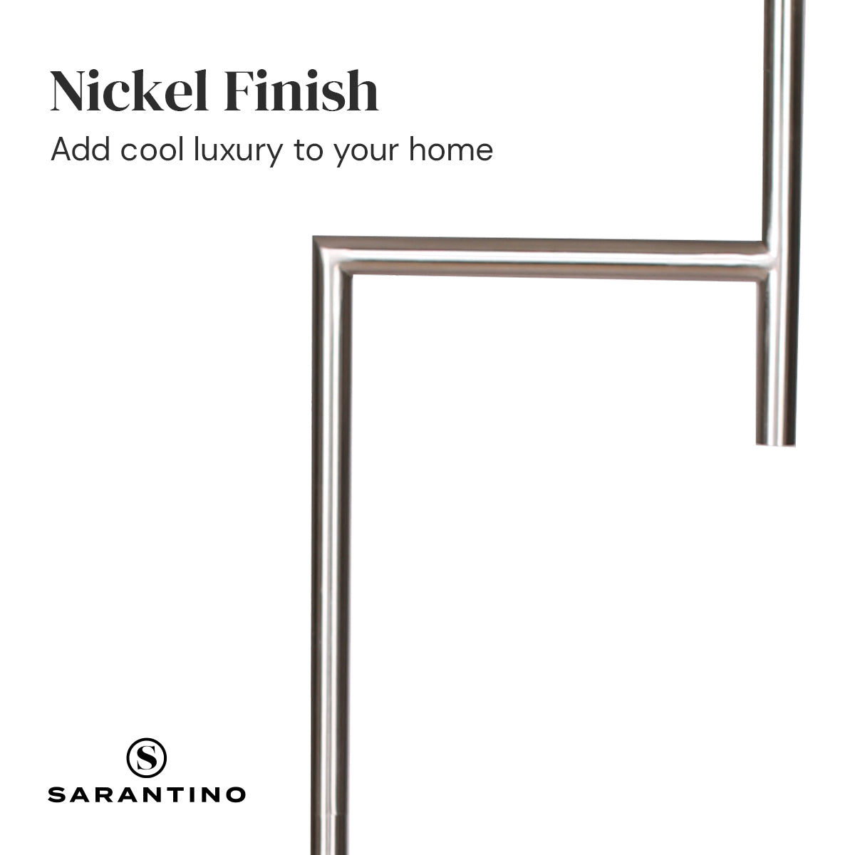Sarantino Nickel Metal Arc Floor Lamp - Home & Garden > Lighting > Night Lights & Ambient Lighting