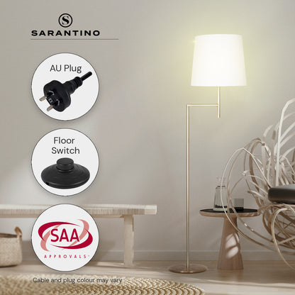 Sarantino Nickel Metal Arc Floor Lamp - Home & Garden > Lighting > Night Lights & Ambient Lighting