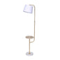 Sarantino Marble & Metal End Table Top Floor Lamp - Furniture > Living Room > Coffee Tables