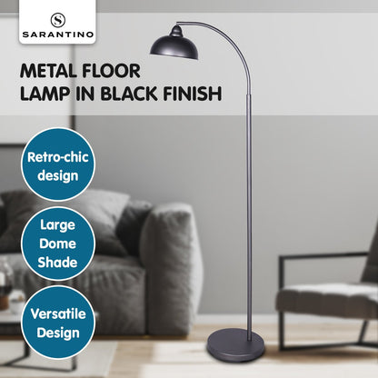 Sarantino Dark Grey Floor Lamp Industrial Chic Adjustable Angle - Home & Garden > Lighting > Night Lights & Ambient