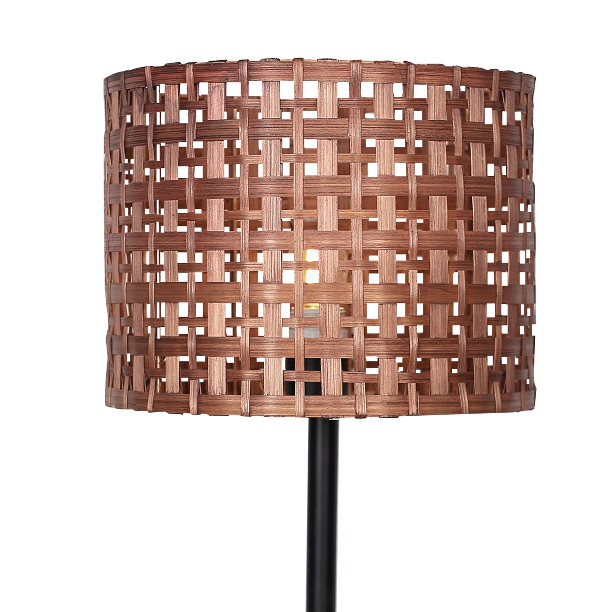 Sarantino Rattan Desk Lamp With Black Marble Base - Home & Garden > Lighting > Table Lamps
