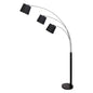 Sarantino 3 Light Arc Floor Lamp Adjustable Black 3 Shades Home & Garden > Lighting > Night Lights & Ambient Lighting