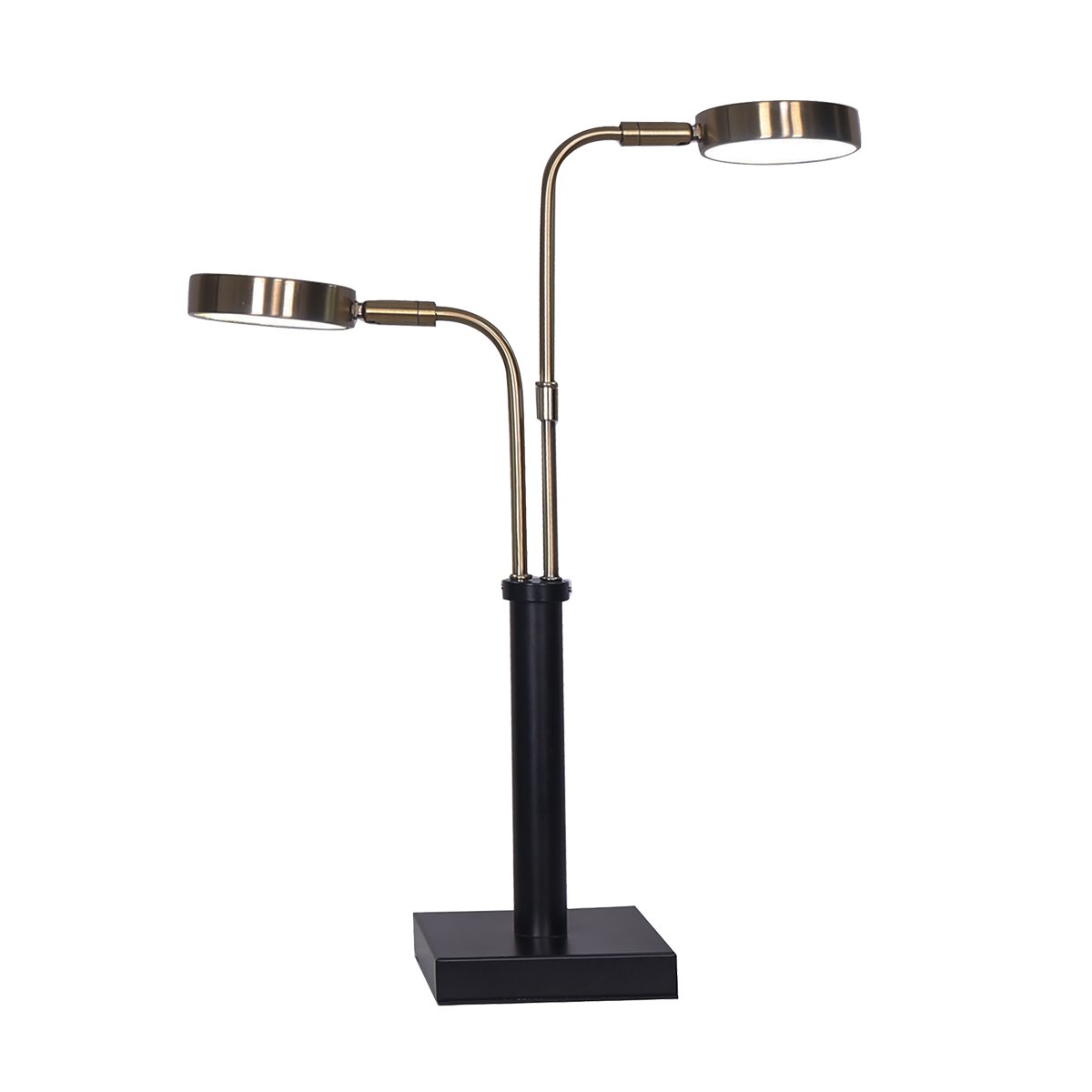 Sarantino LED Metal Table Lamp with 2 Lights Brushed Gold Black Finish Home & Garden > Lighting > Ceiling Lights