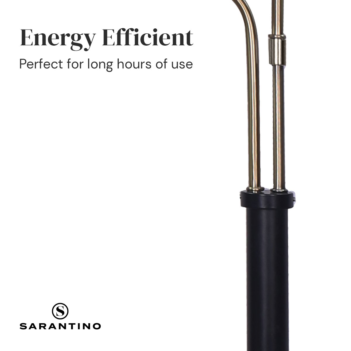 Sarantino LED Metal Table Lamp with 2 Lights Brushed Gold Black Finish Home & Garden > Lighting > Ceiling Lights