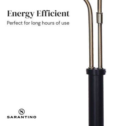 Sarantino LED Metal Table Lamp with 2 Lights Brushed Gold Black Finish Home & Garden > Lighting > Ceiling Lights