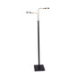 LED Metal Floor Lamp with 2 Lights in Brushed Gold and Black Finish
