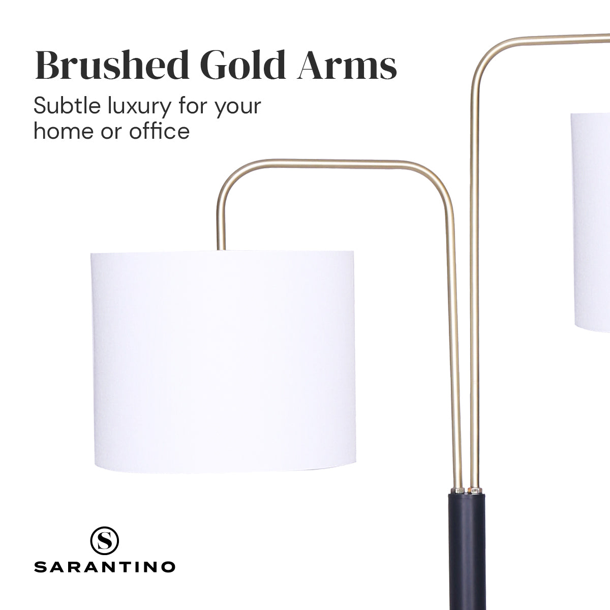 Black/Brass Finish Reading Light  Electric Table Lamp
