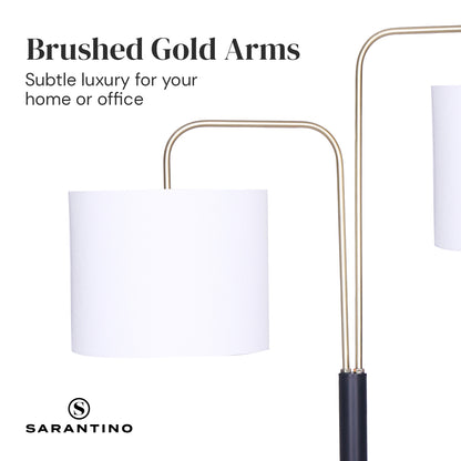 Black/Brass Finish Reading Light  Electric Table Lamp